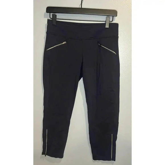 Athleta Pants - Athleta Leggings w/ Zippers in Navy Blue - Women's Extra Small